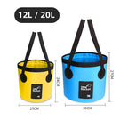 Outdoor Fishing Camping Waterproof Bucket PVC Foldable Water Bucket Bag Car Washing Bucket Portable Camping Water Storage Bag eprolo