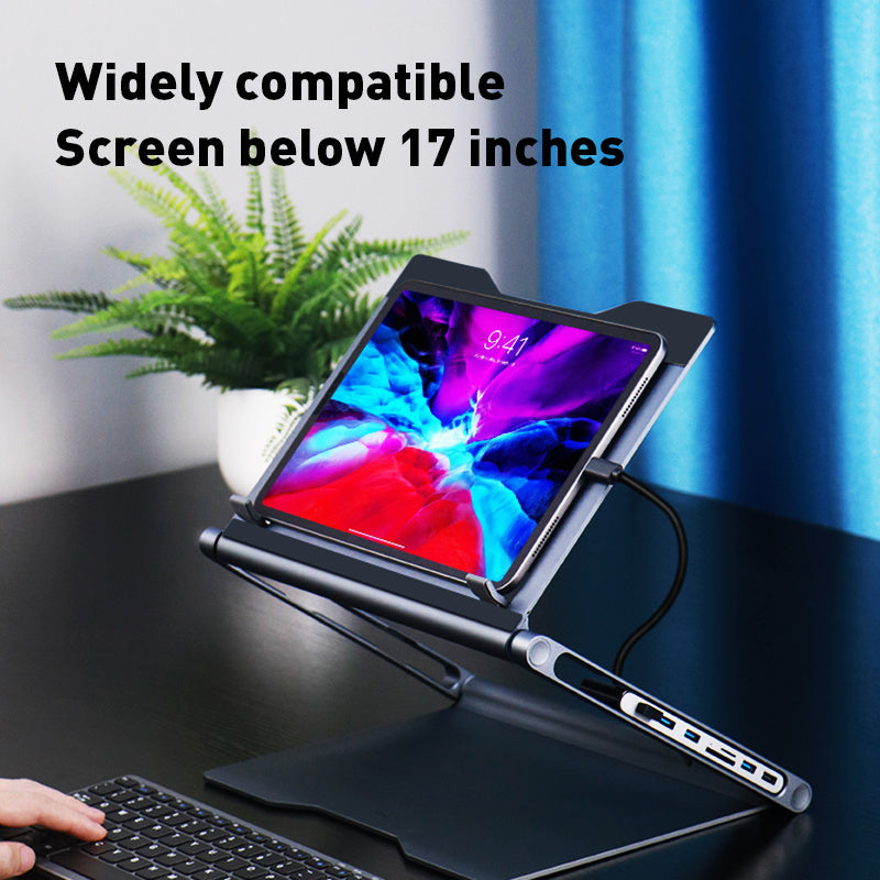 Lapstop Stand With 8-in-1 Docking Station - Whispering Desires Shoppe