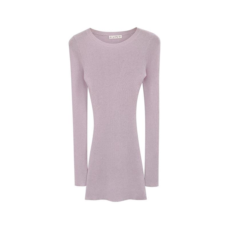 Women's Lightweight Knit Top | Round Neck Long Sleeve Pullover - Whispering Desires Shoppe