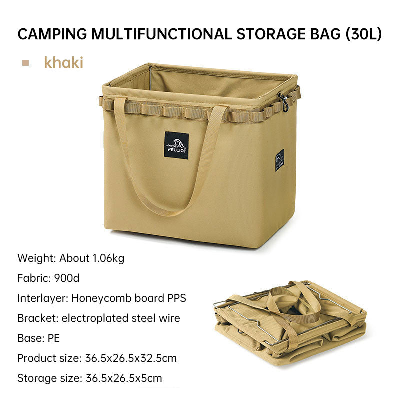 Outdoor Camping Portable Folding Storage Bag Equipment Tent Camping Cutlery Square Organizer Box eprolo