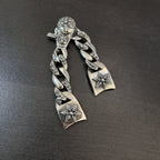 Silver Plated Rhinestone Hexagram Watch Band for Men, Fashionable and Unique Retro Punk Style Buckle Strap, Unisex Universal Stylish Design eprolo