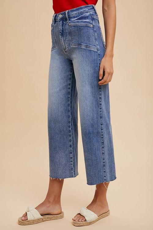 Annie Wear High Rise Wide Leg Jeans - Whispering Desires Shoppe