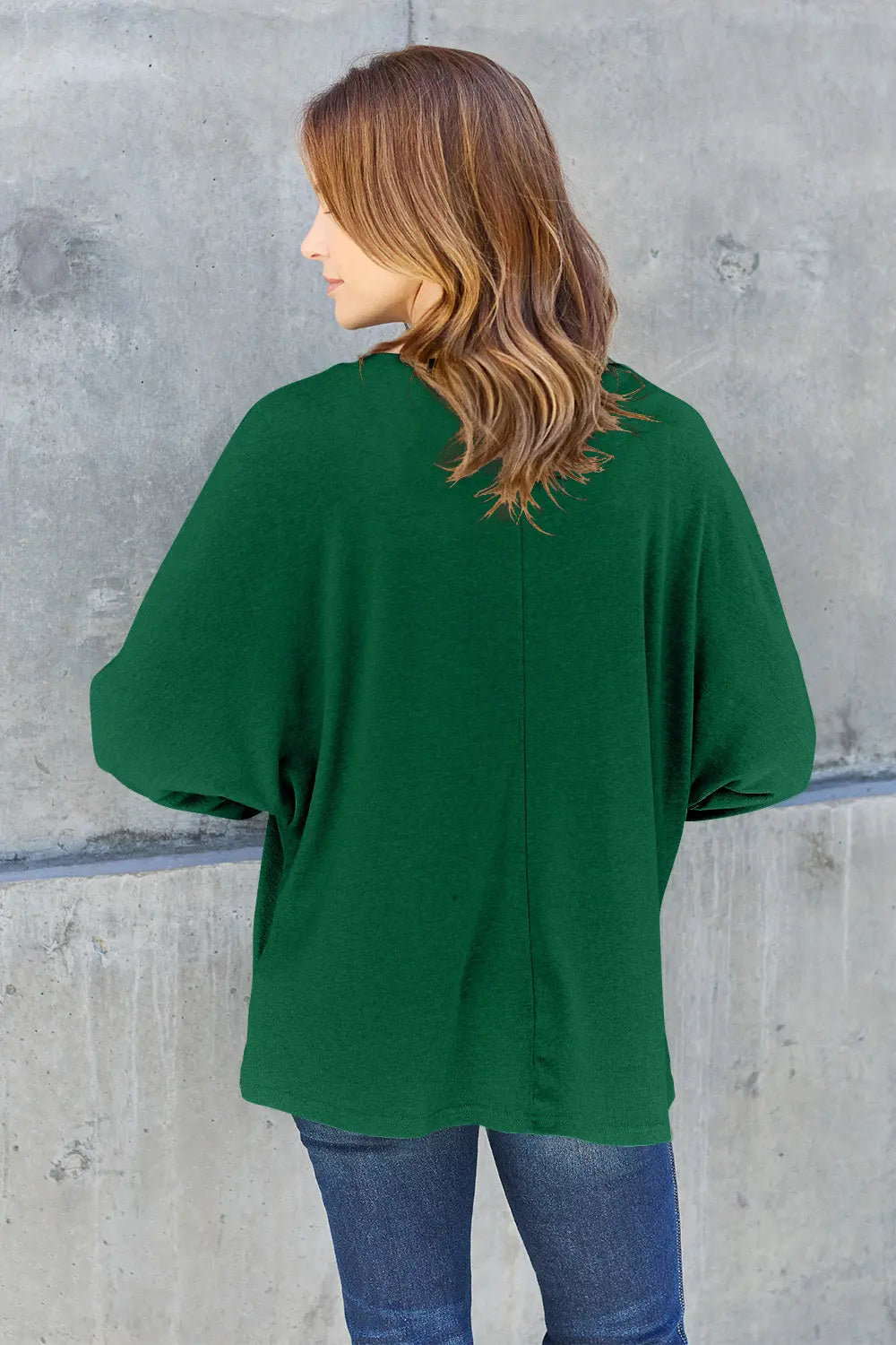 Double Take Full-Size Long Sleeve Round Neck Tee - Whispering Desires Shoppe