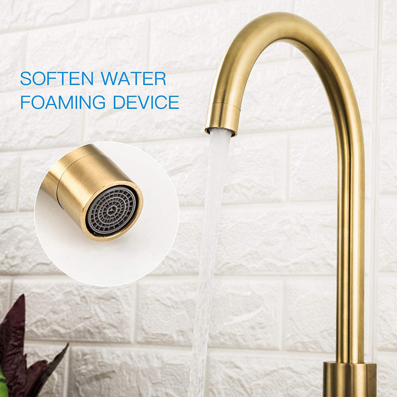 Stainless steel golden kitchen faucet, brushed gold face basin, washbasin, basin, mixed kitchen hot and cold Faucet eprolo