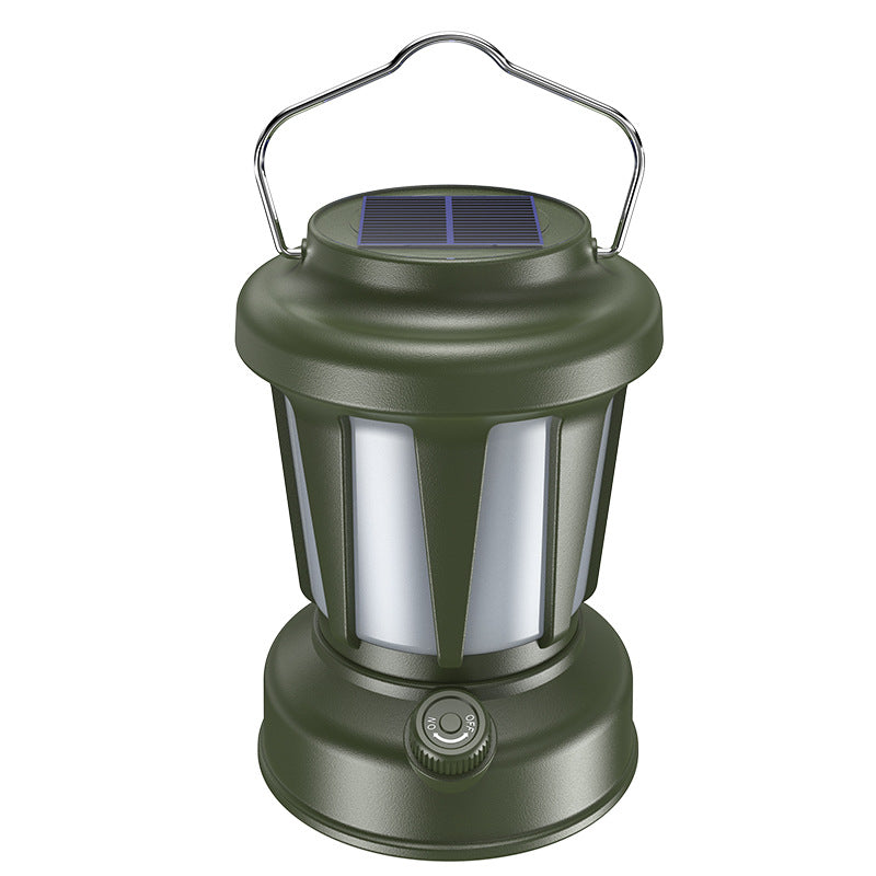 Outdoor solar rechargeable camping light, multifunctional LED strong light charging camping atmosphere tent light eprolo
