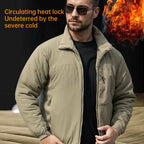 Men's Winter Warm Padded Jacket, Lightweight Hooded Tactical Parka, Outdoor Waterproof Windproof Cold-Weather Hiking Jacket. eprolo