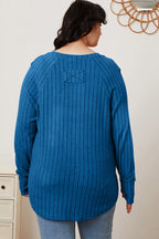 Basic Bae Ribbed Thumbhole Long-Sleeve Tee - Whispering Desires Shoppe