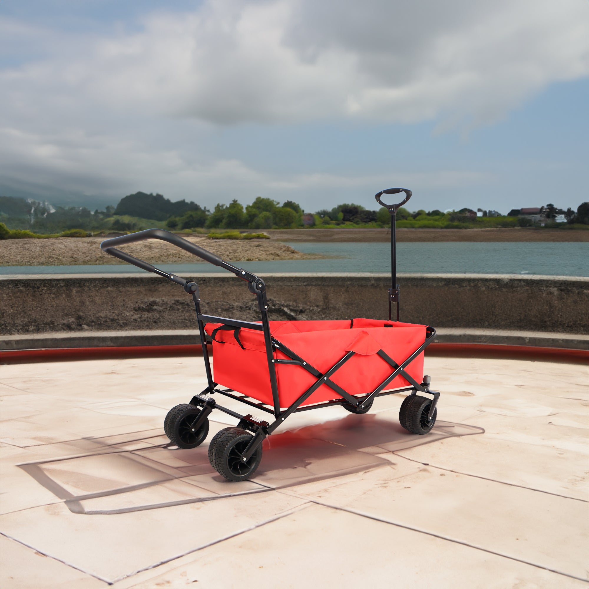 Utility Park Garden Cart Tool Customized Color Folding Camping Trolley Outdoor Picnic Beach Wagon eprolo
