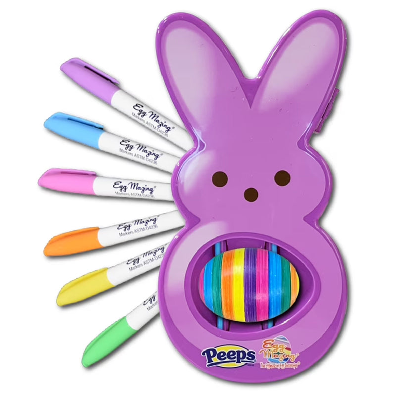 Easter Egg Decorating Kit for Kids - DIY Crafts Set with 6 Markers, Marshmallow Bunny Egg Holder, Cute Holiday Gift eprolo