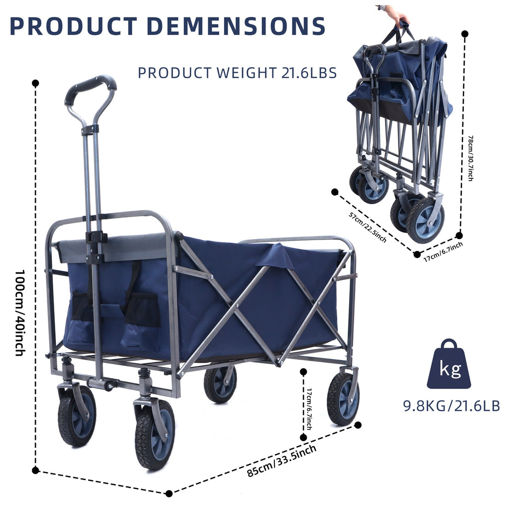 Outdoor Garden Multipurpose Micro Collapsible Beach Trolley Cart Camping Folding Wagon eprolo