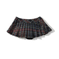 Low waist button slit pleated skirt eprolo