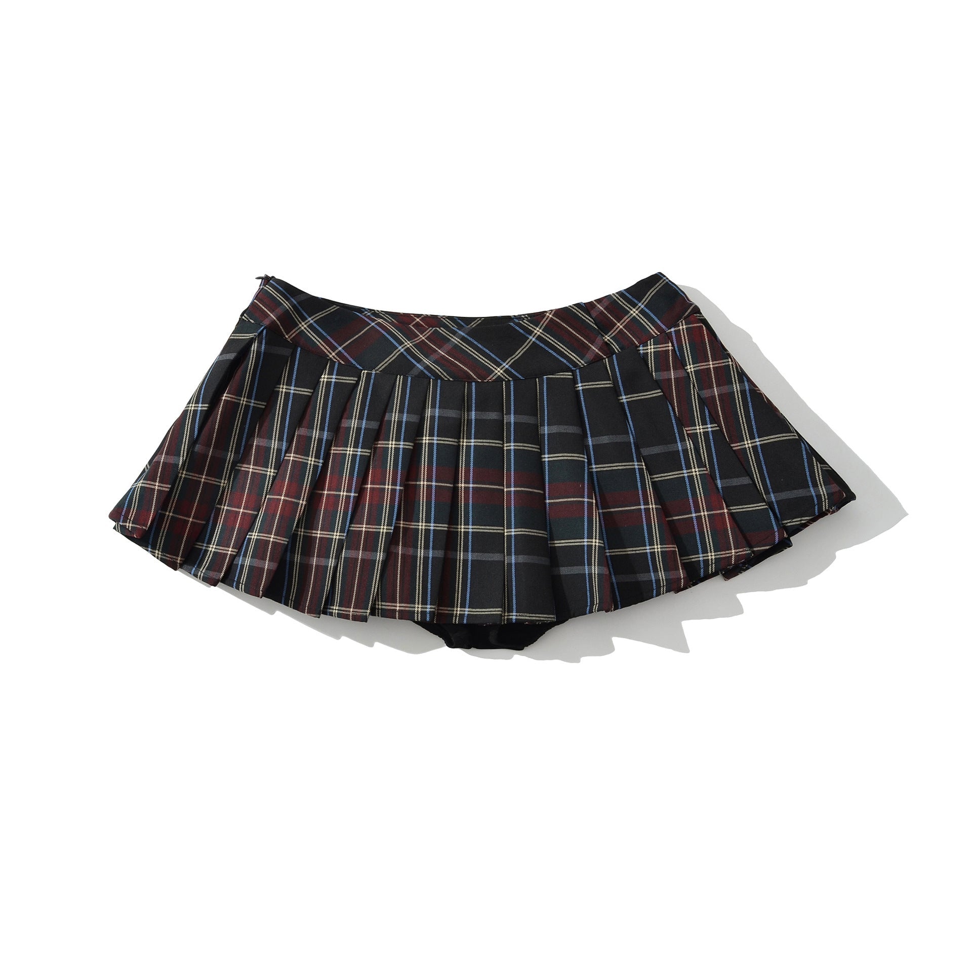 Low waist button slit pleated skirt eprolo