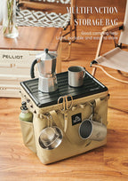 Outdoor Camping Portable Folding Storage Bag Equipment Tent Camping Cutlery Square Organizer Box eprolo