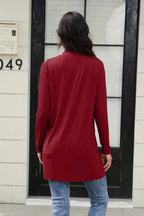 Basic Bae Open-Front Long Cardigan with Pockets - Whispering Desires Shoppe