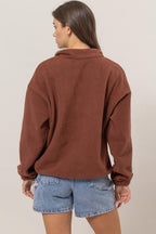 HYFVE Fleece Color Block Half Zip Sweatshirt - Whispering Desires Shoppe