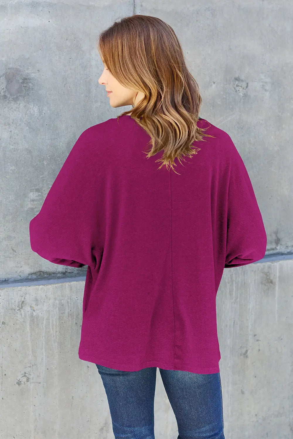 Double Take Full-Size Long Sleeve Round Neck Tee - Whispering Desires Shoppe