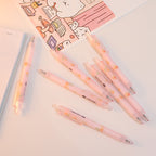 Cute Peach Press Gel Pen Korean Stationery Kawaii Gel Ink Rollerball Pens - Whispering Desires Shoppe