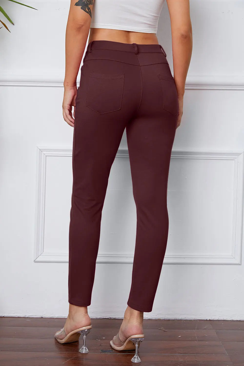 StretchyStitch Pocketed Pants — Basic Bae - Whispering Desires Shoppe