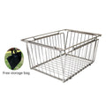 IGT Stainless Steel Folding Basket: Drain & Wash, Ideal Camping Table Accessory. eprolo