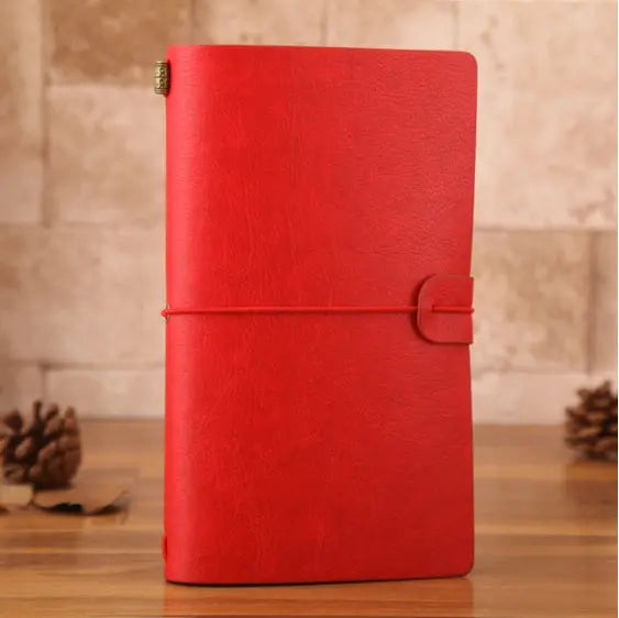 Vintage travelers notebook leather journal book A6 - Whispering Desires Shoppe
