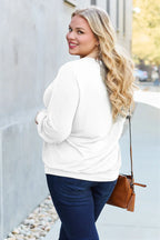 Basic Bae V-Neck Lantern Sleeve Top — Full Sizes - Whispering Desires Shoppe