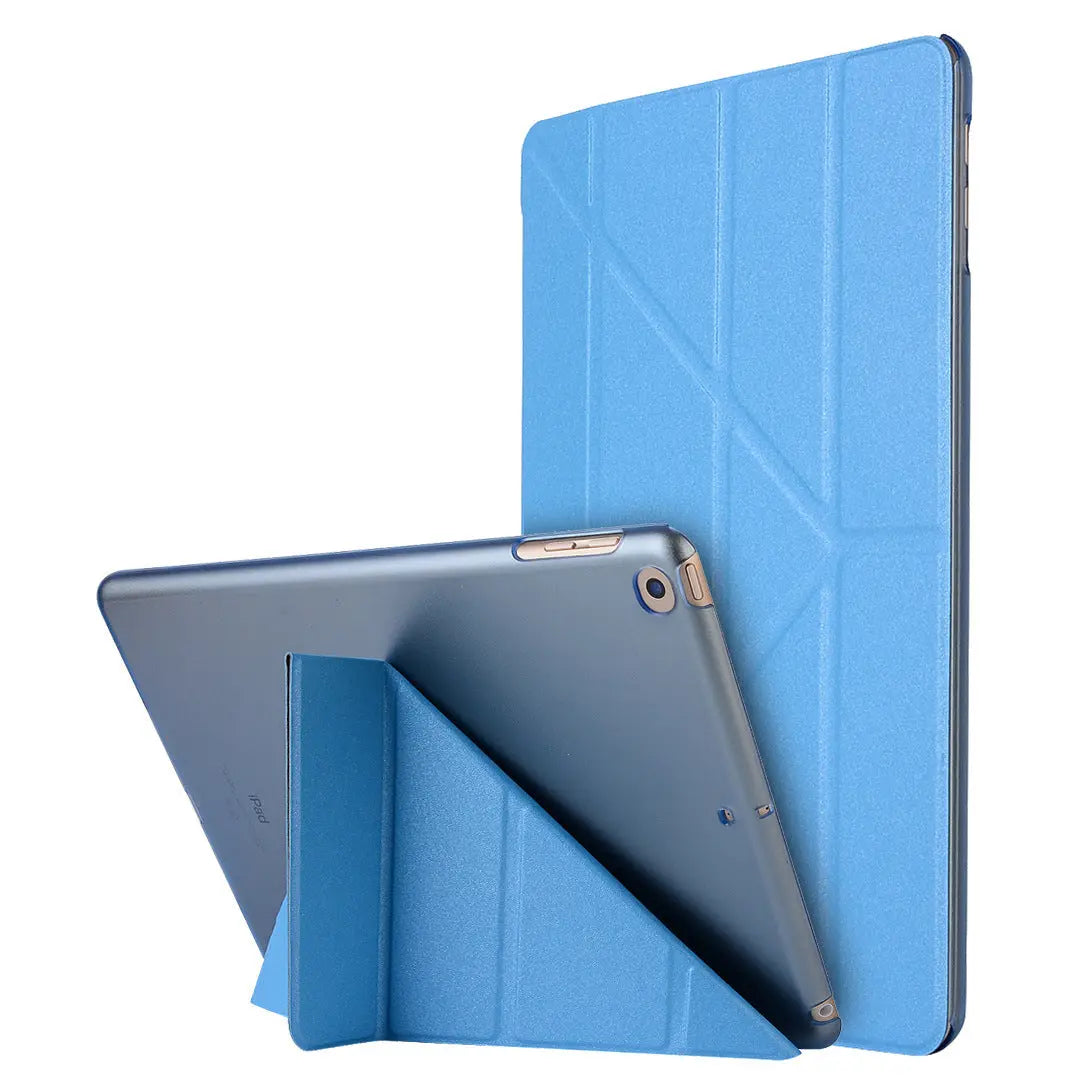Compatible with Apple, Applicable to new ipadPro11 silk holster ultra-thin protective shell 9.7 dormant deformation leather case - Whispering Desires Shoppe