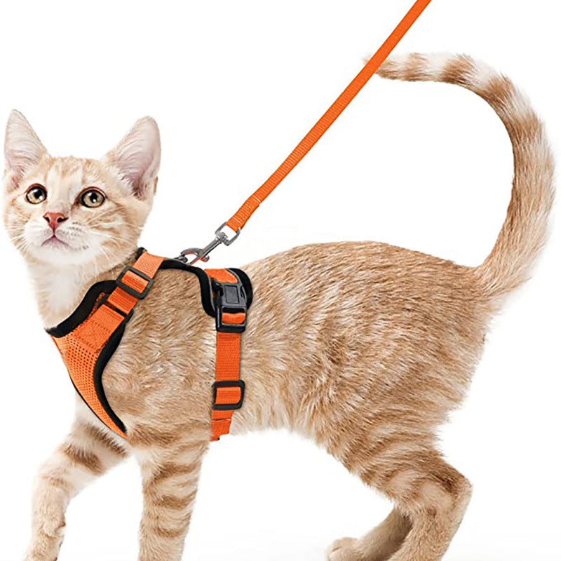 Cat Harness and Leash with Easy Control, Escape-Proof - Soft Adjustable Vest Harness for Walking Cats. eprolo