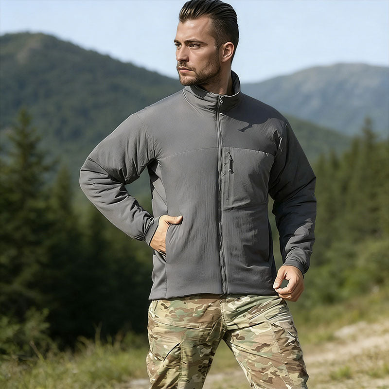 Men's Winter Warm Padded Jacket, Lightweight Hooded Tactical Parka, Outdoor Waterproof Windproof Cold-Weather Hiking Jacket. eprolo