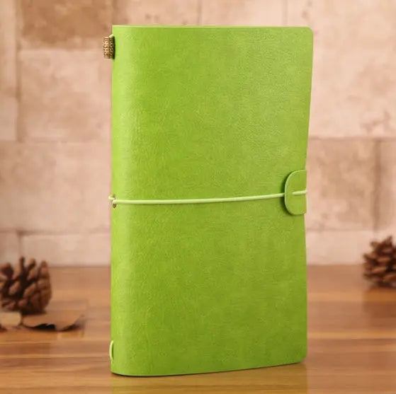 Vintage travelers notebook leather journal book A6 - Whispering Desires Shoppe