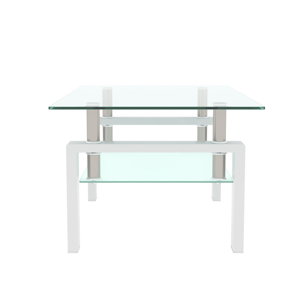 White Coffee Table Clear Coffee Table Modern Side Center Tables for Living Room Living Room Furniture eprolo
