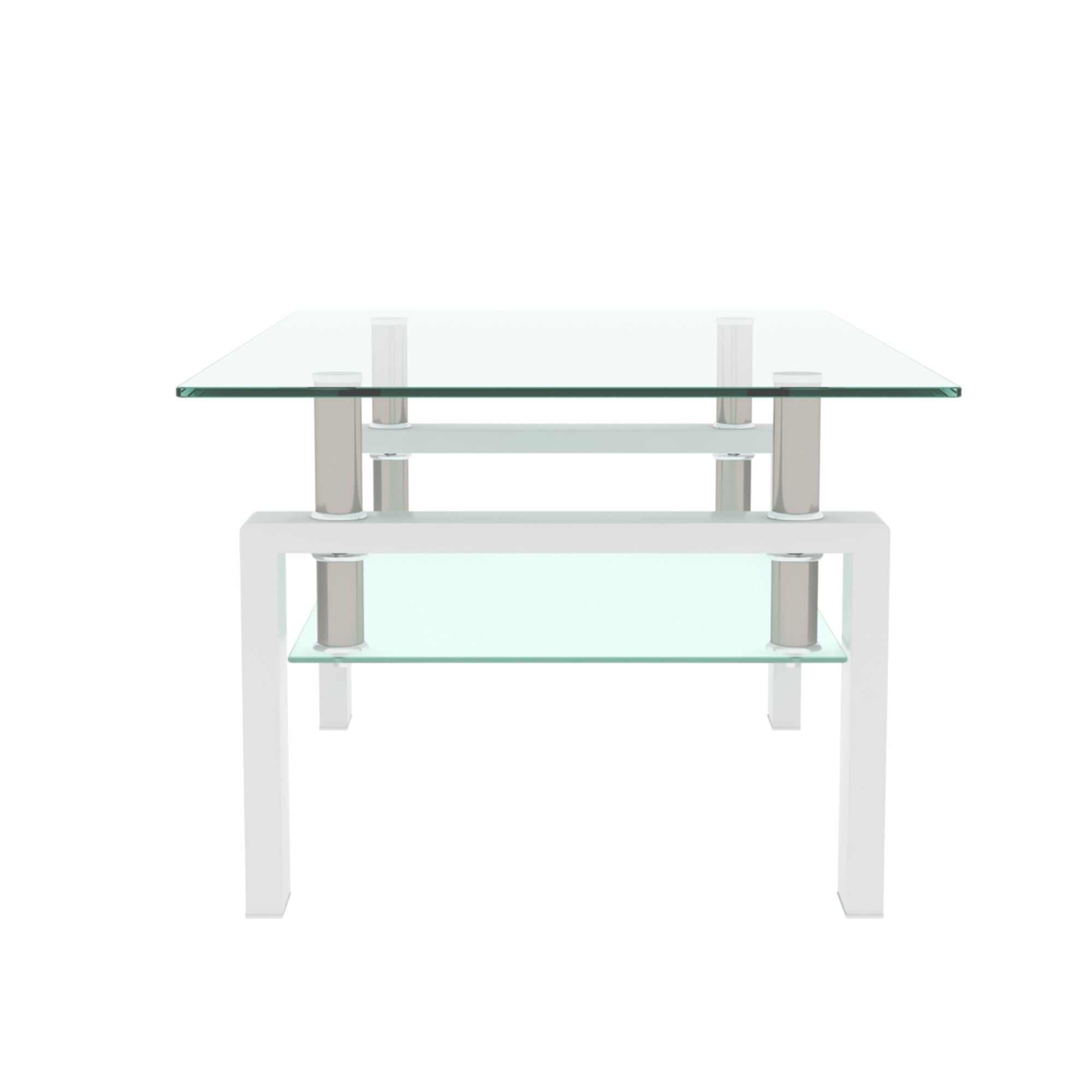 White Coffee Table Clear Coffee Table Modern Side Center Tables for Living Room Living Room Furniture eprolo