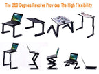 Laptop-Table-Stand Desk Mouse-Pad Notebook Folding Ergonomic-Design Adjustable with - Whispering Desires Shoppe