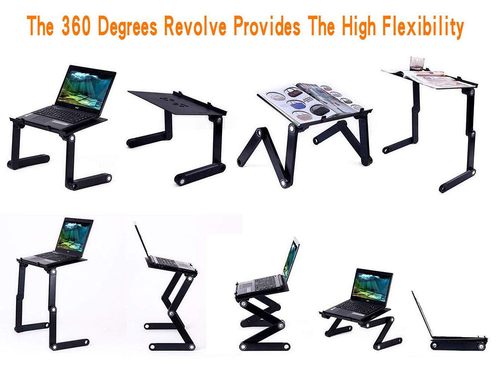 Laptop-Table-Stand Desk Mouse-Pad Notebook Folding Ergonomic-Design Adjustable with - Whispering Desires Shoppe
