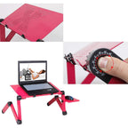 Laptop-Table-Stand Desk Mouse-Pad Notebook Folding Ergonomic-Design Adjustable with - Whispering Desires Shoppe