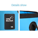 Outdoor Fishing Camping Waterproof Bucket PVC Foldable Water Bucket Bag Car Washing Bucket Portable Camping Water Storage Bag eprolo