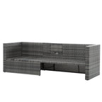 Patio Furniture, Outdoor Furniture, Seasonal PE Wicker Furniture,5 Set Wicker Furniture With Plywood Coffee Table eprolo