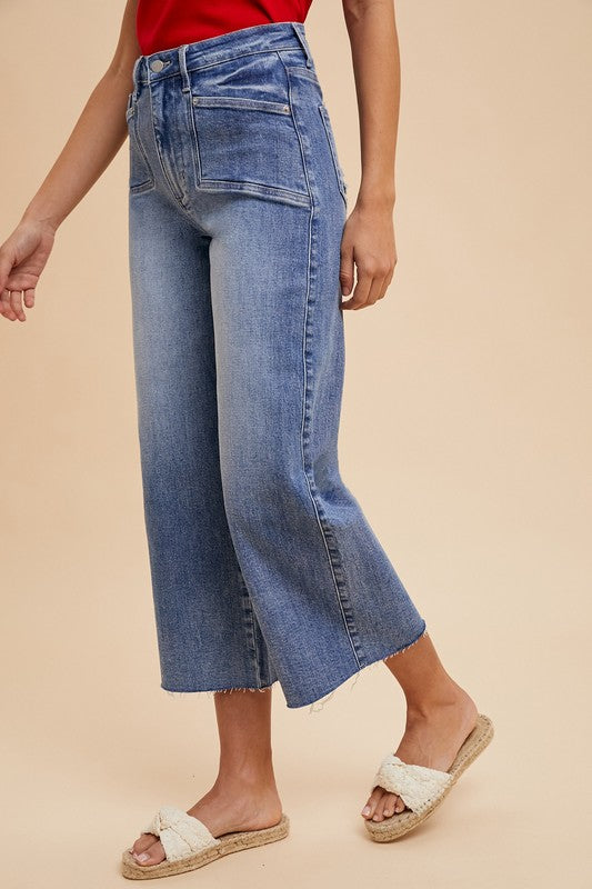 Annie Wear High Rise Wide Leg Jeans - Whispering Desires Shoppe
