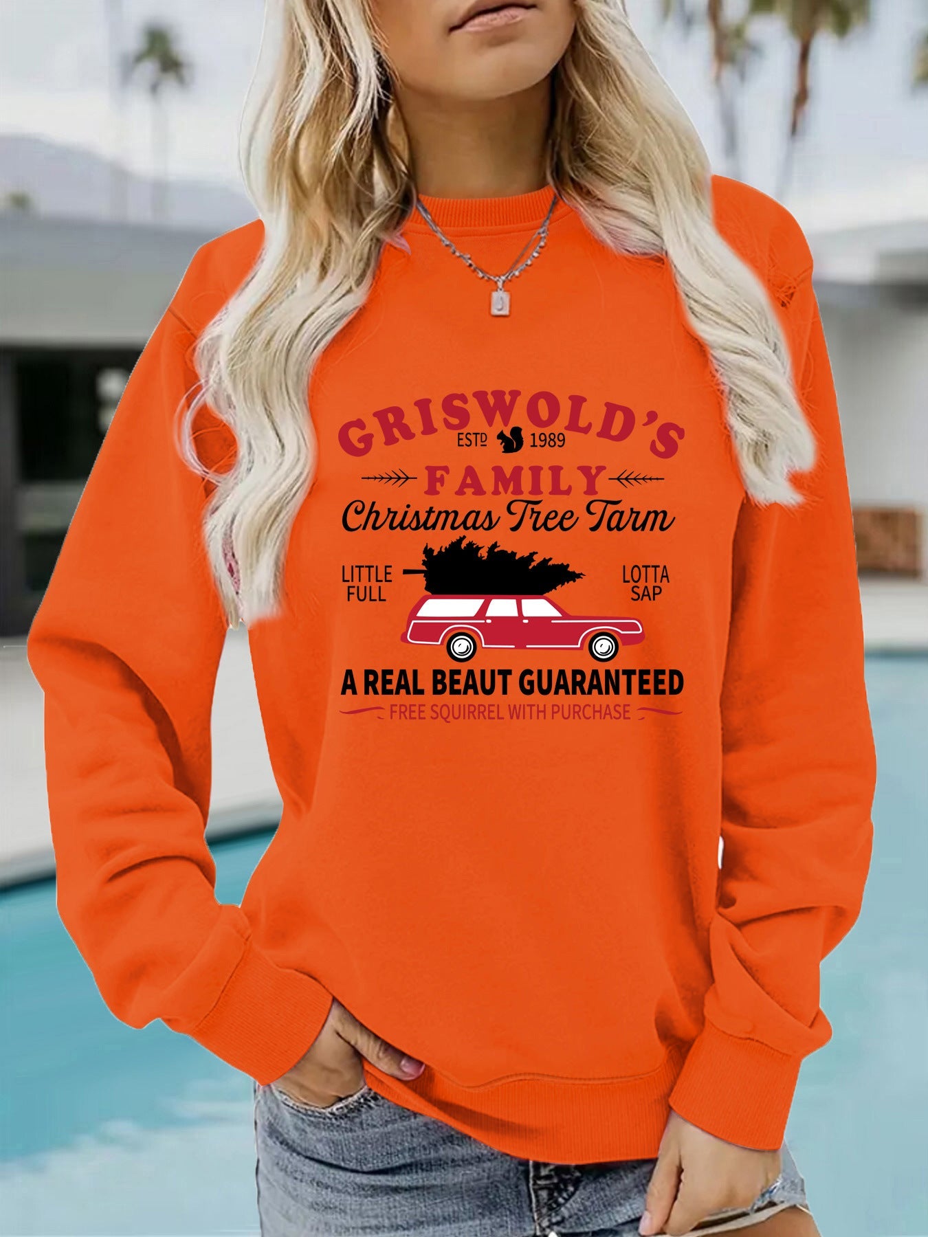 Long sleeved round neck GRISWOLD S printed pullover sweatshirt eprolo