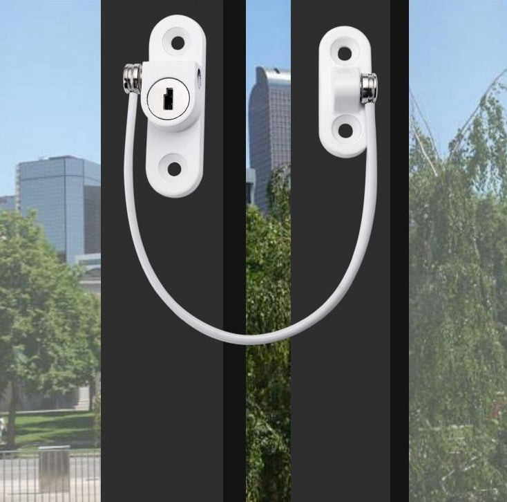 Window Security Chain Lock Window Cable Lock Restrictor Multifunctional Window Lock Door Security Guard for Baby Safety 1Pcs - Whispering Desires Shoppe