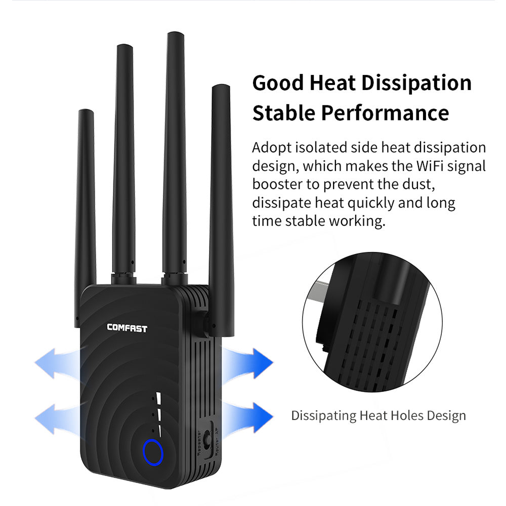 Dual-band 1200-megabit wireless relay router - Whispering Desires Shoppe