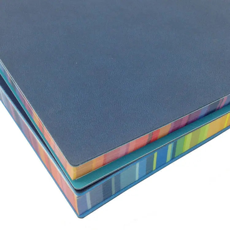 Colorful Rainbow Side A5 Leather Cover Notebook - Whispering Desires Shoppe