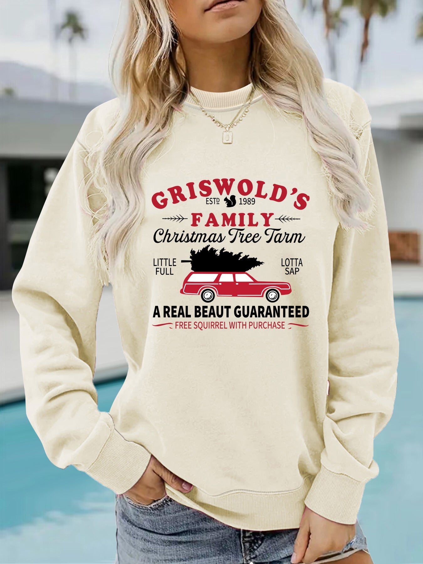 Long sleeved round neck GRISWOLD S printed pullover sweatshirt eprolo