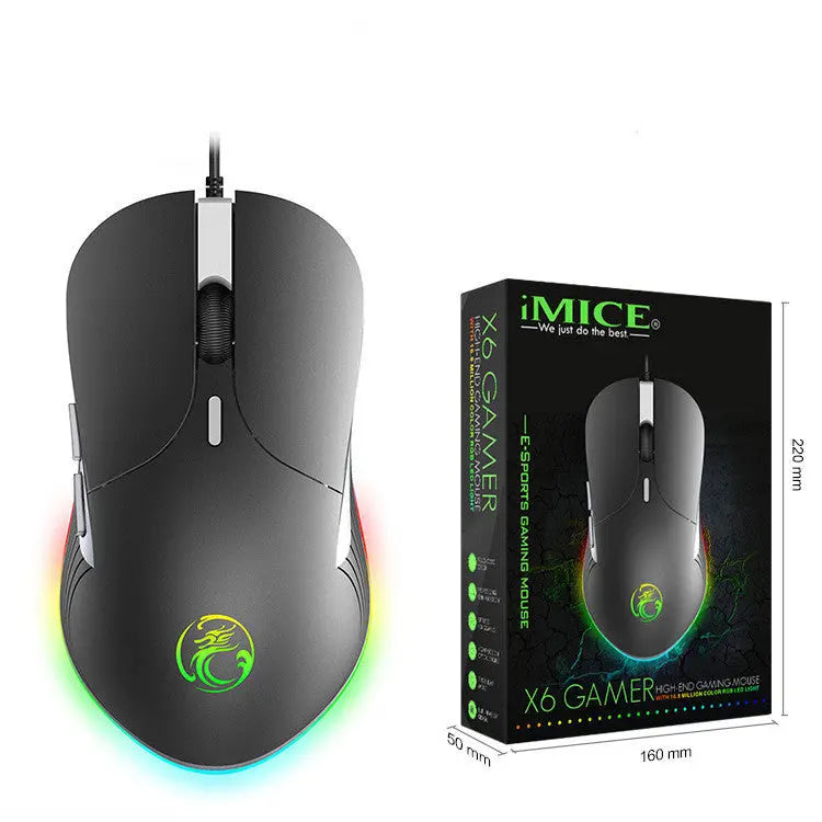 LED Gaming Mouse 6400 DPI USB Ergonomic Mause - Whispering Desires Shoppe