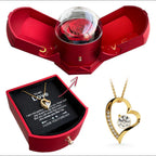 Double open rose gift box drawer style rose jewelry box angel wings Chinese Valentine's Day necklace gift box eprolo