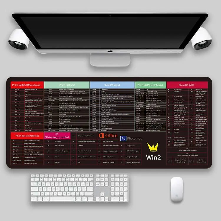 Shortcut Key Mouse Pad Oversized Thickened Desk Keyboard Pad - Whispering Desires Shoppe