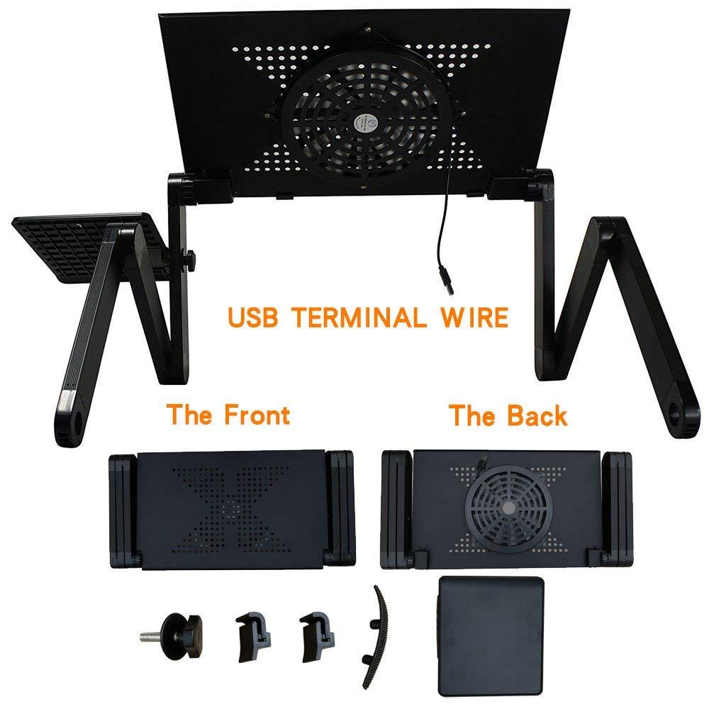 Laptop-Table-Stand Desk Mouse-Pad Notebook Folding Ergonomic-Design Adjustable with - Whispering Desires Shoppe