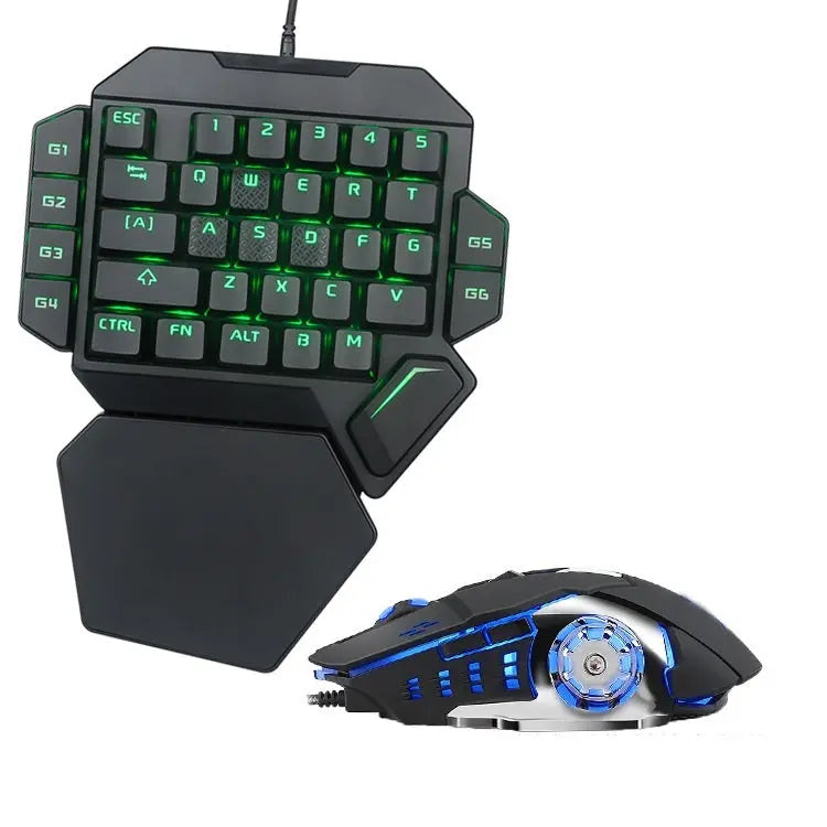 Eat Chicken One-handed Mechanical Keyboard Throne Left-handed Small Keyboard Mobile Game External Ebay Amazon Keyboard - Whispering Desires Shoppe