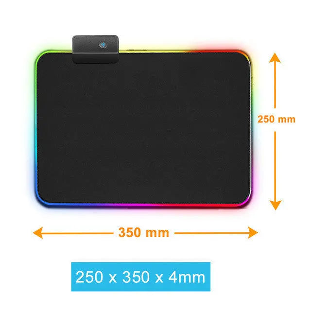 Luminous RGB Mouse Pad Luminous Symphony Game LED Rubber Table Mat - Whispering Desires Shoppe