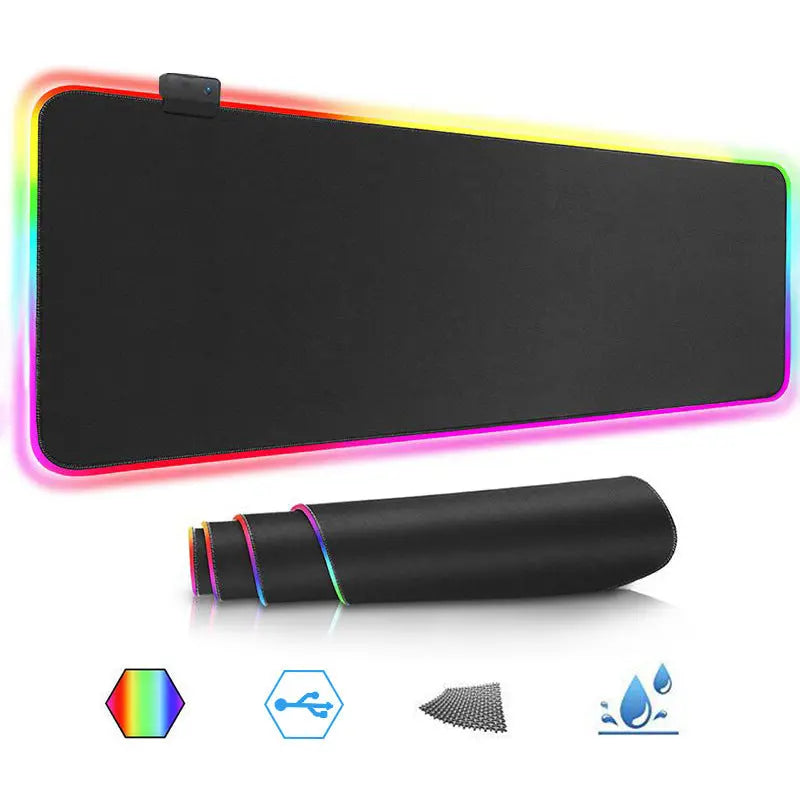Luminous RGB Mouse Pad Luminous Symphony Game LED Rubber Table Mat - Whispering Desires Shoppe