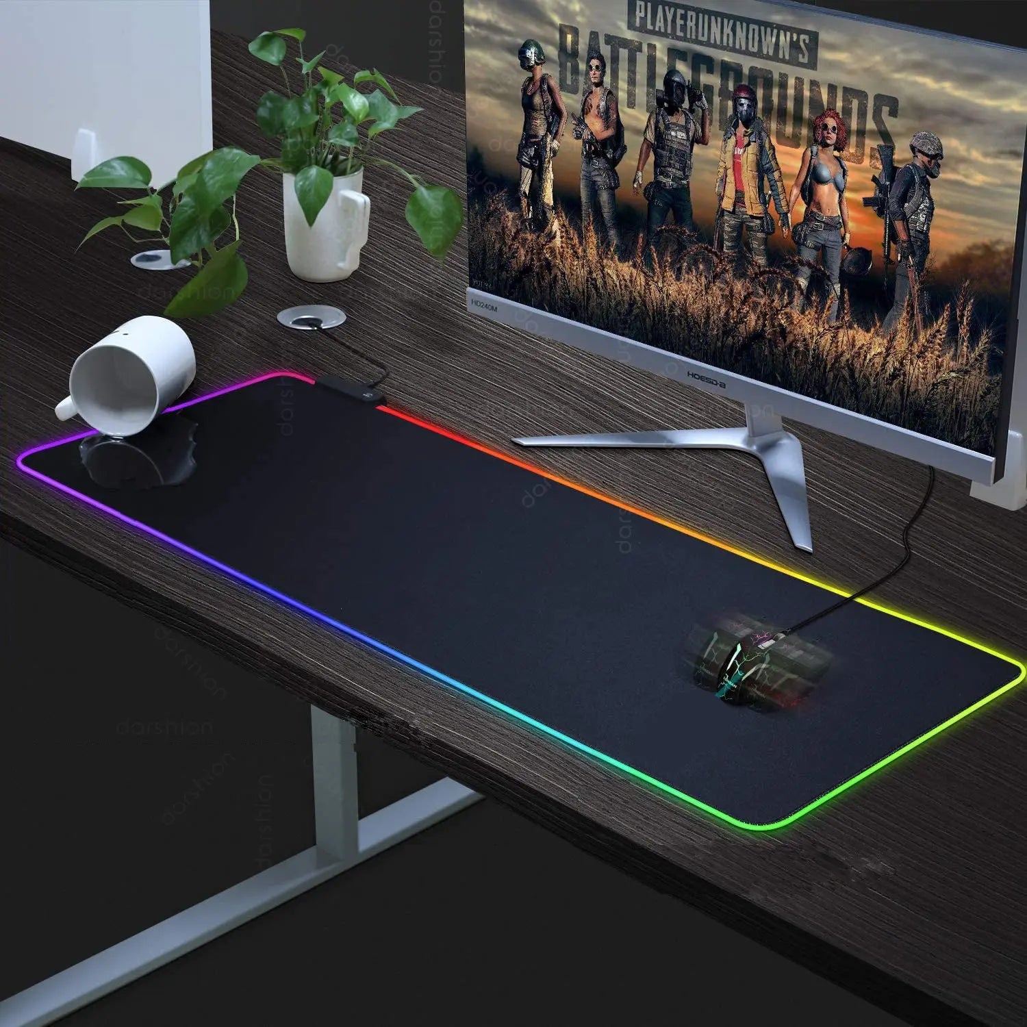 Luminous RGB Mouse Pad Luminous Symphony Game LED Rubber Table Mat - Whispering Desires Shoppe